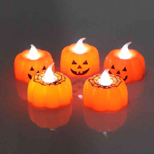

christmas halloween party decorations led electronic pumpkin lamp atmosphere decoration luminous toy candle