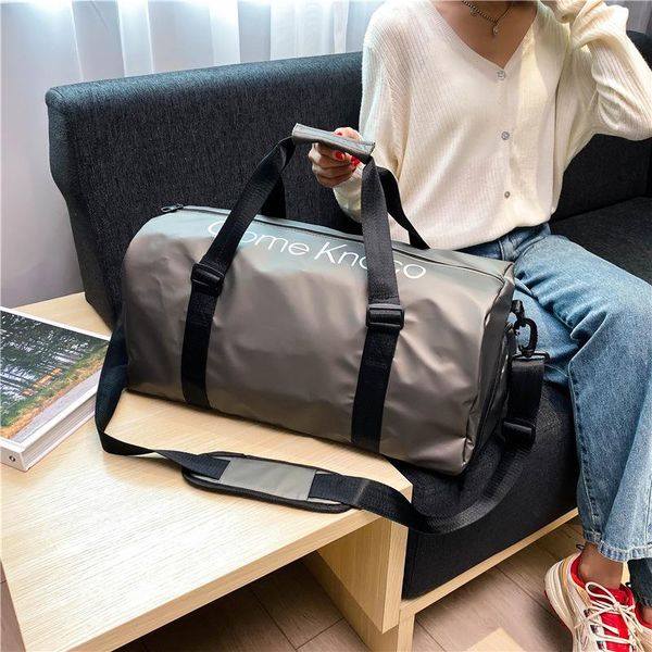 

duffel bags large travel for women's 2021 weekend handbag sports yoga gym bag outdoor shoulder crossbody lady waterproof shoe