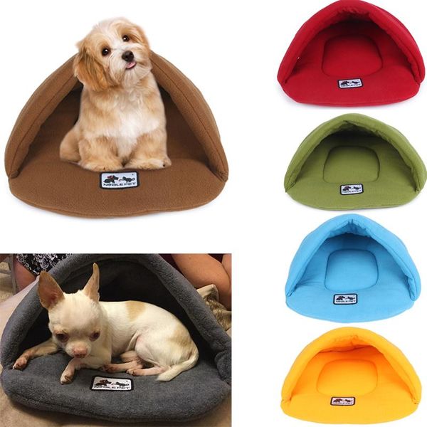 

soft dog beds winter warm pet heated mat small dog puppy kennel house for cats sleeping bag nest cave bed 6 colors
