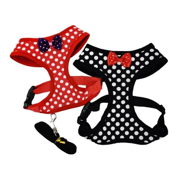 

pet dot chest harness pet dog traction chest back i-shaped supplies small medium-sized dog red black outdoor harnesses