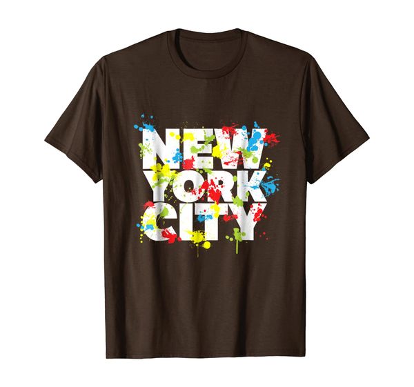 

new york city drip painted spray painted tourist colors, White;black