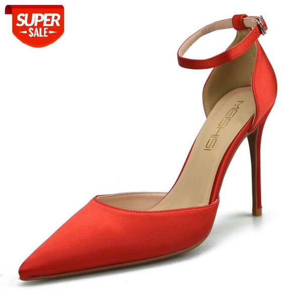 

women pumps wedding shoes 10cm high thin heels spring fashion hollow single shoes satin pumps red girl office lady sandals #af1x