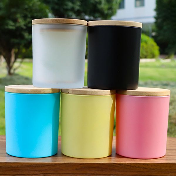 Rauchen Bunte Pyrex Dickes Glas Trockenkräuter Tabak Gewürz Miller Aufbewahrungsbox Stash Case Tragbarer Holzdeckel Innovatives Design Behälterglas DHL-frei