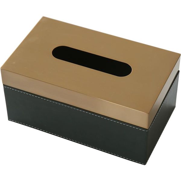 

tissue boxes & napkins container box cover gold creative stainless steel square reusable car servilletero cocina pouch ea60zj