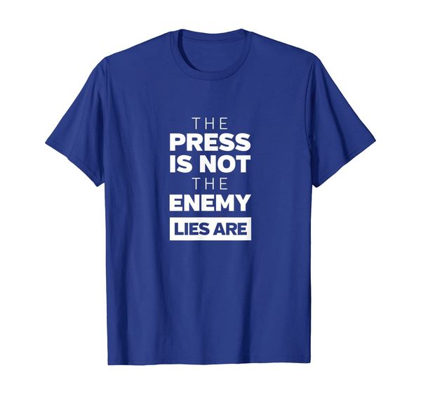 

the press is not the enemy, lies are t-shirt - anti-trump, White;black