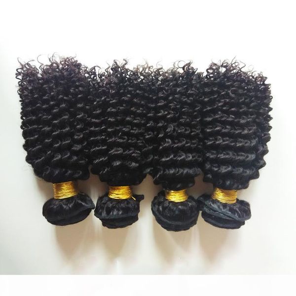 

brazilian peruvian virgin hair double weft 8-28inch kinky curly hair 3pcs lot beauty indian remy human hair factory wholesale price, Black