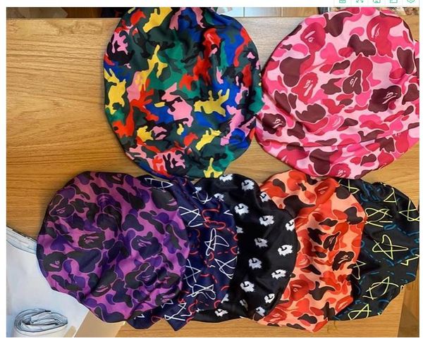 2021 Sleep Night Bonnet Cap Kopfbedeckung Durag Muslim Caps Designer 80+ Stil Frauen Stretch Schlafen Turban Hut Seidige Bonnets Chemo Beanies Hüte Krebs