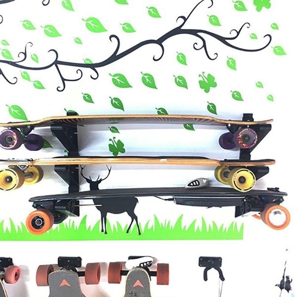 

skateboarding 6pcs longboard wall mount skateboard hanger rack storage