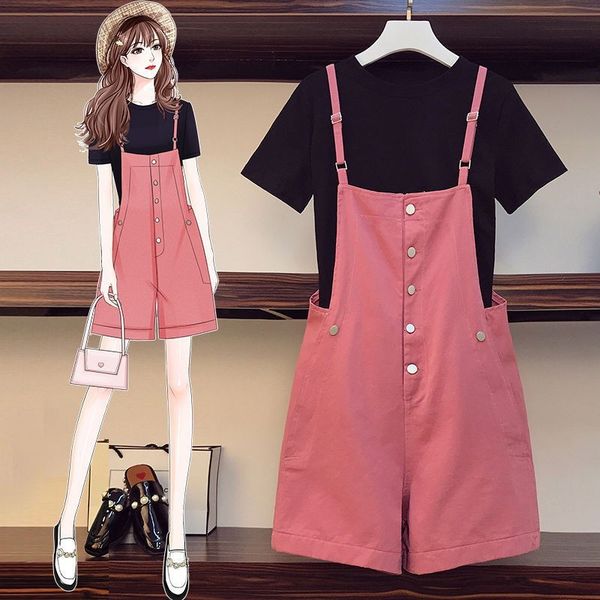 

plus size 200 kg fat sister will see female western style shirt thin bib two-piece suit 67da, Gray