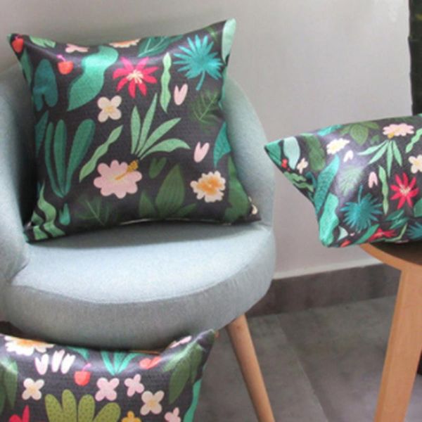 

45*45tropical rainforest plant chair pillow cover cushion cover polyester polyester throw pillow sofa home decorative pillowcase