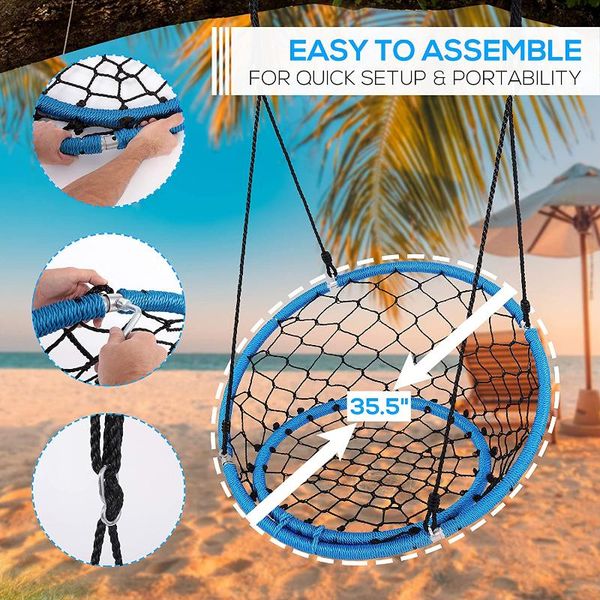 

camp furniture 330 lbs round hammock chair outdoor indoor dormitory bedroom yard for child swinging hanging single safety