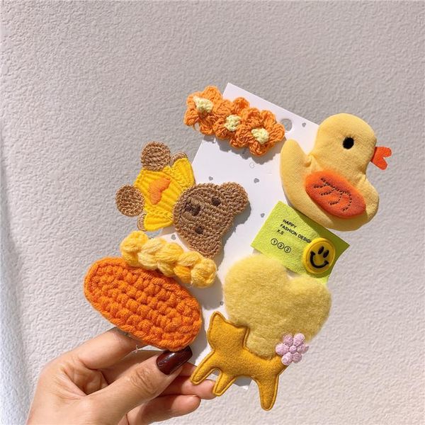 

hair accessories 8 piece cartoon animal clips pins for girls children cute styling tools barrettes, Slivery;white