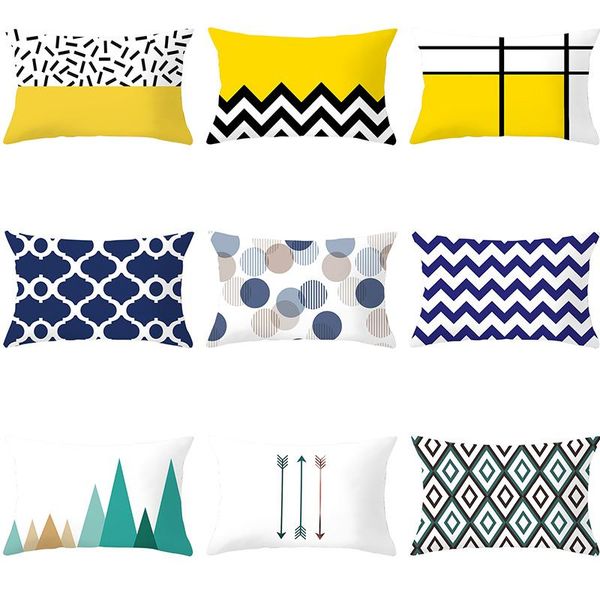 

geometric chevron heart cushion cover black and white polyester throw pillow case car sofa decorative pillowcases home decor