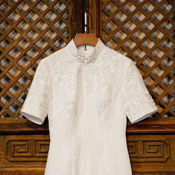 

ethnic clothing heart yue fang cheongsam young spring girl with modified cotton embroidery dress wear life restoring ancient ways, Red