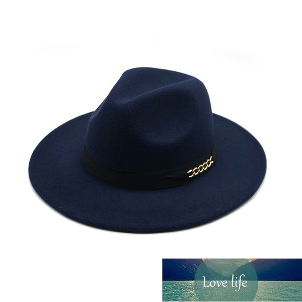 

new fedora hat felt cap wide brim ladies trilby chapeu feminino hat women men jazz church godfather sombrero caps, Blue;gray