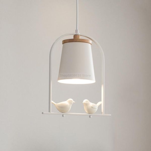 

pendant lamps nordic minimalist lights restaurant modern bird led lamp dining table bedroom bedside hanging light fixtures e27