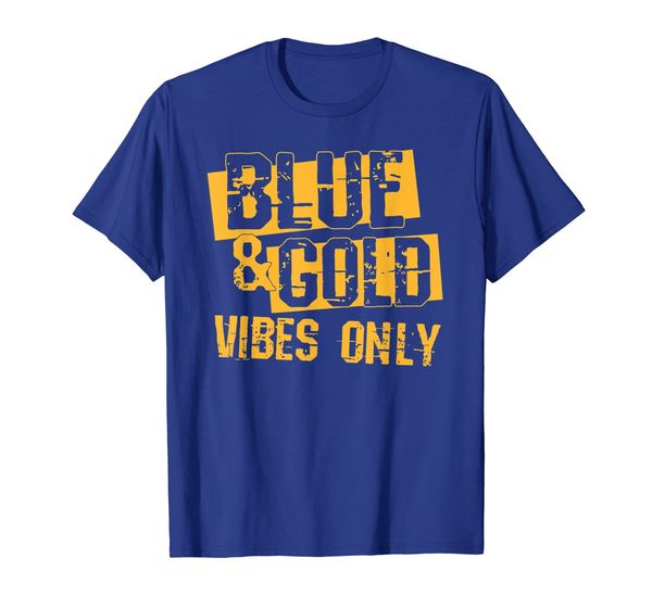 

blue and gold game day group shirt for high school football t-shirt, White;black