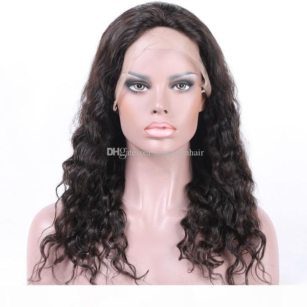 

brazilian human hair glueless swiss hd lace front wigs 150% density natural hairline curly lace wig for american, Black;brown