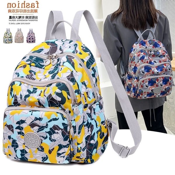 

oxford cloth backpack women's 2021 autumn high-capacity student schoolbag lightweight simple multi compartment outdoor travel bag