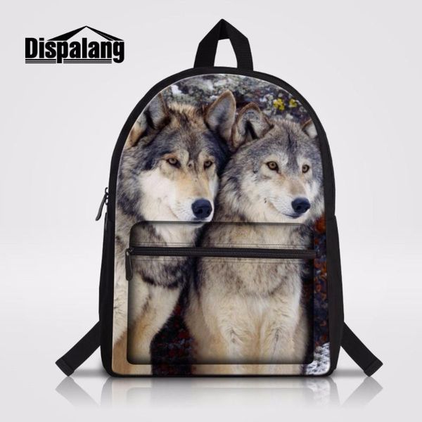 

backpack dispalang brand for student teenager school back pack cool wolf pattern lapcasual daypack computer bagpack