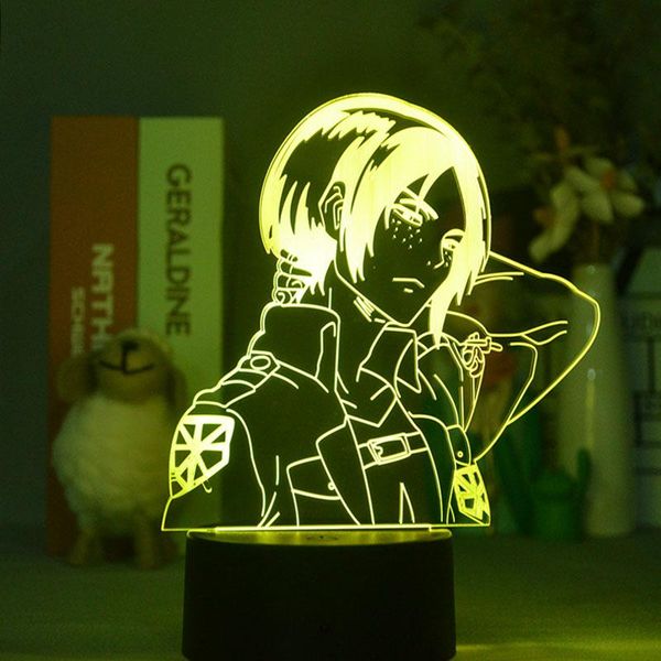 

night lights anime 3d led nightlight ymir attack on titan figure for kid child birthday gift bedroom decoration bedside table lamp