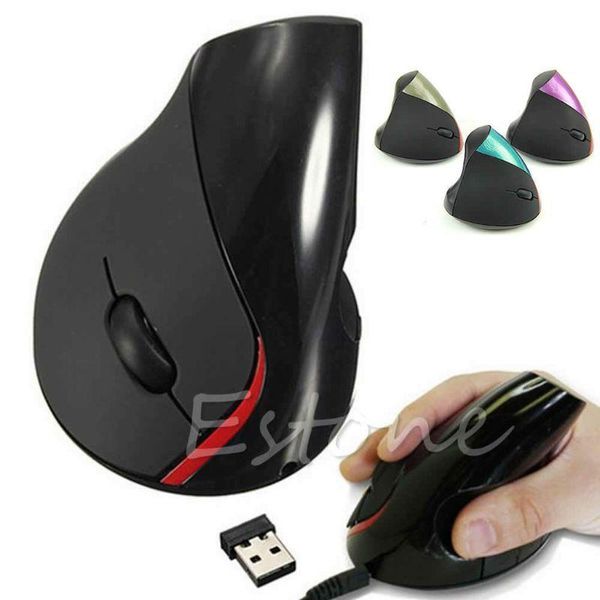 

mice ergonomic design 1600 dpi wireless usb vertical optical mouse for computer pc