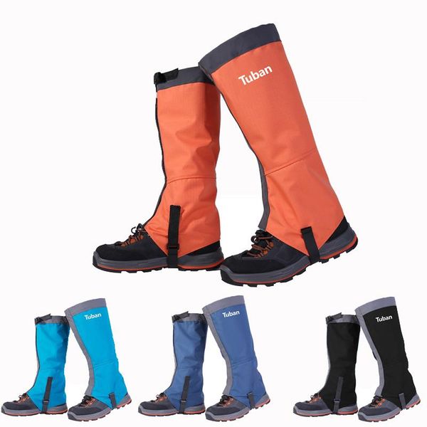 

arm & leg warmers outdoor mountain climbing ski waterproof breathable foot sets for women men windproof shoes cover children snow gai, Black