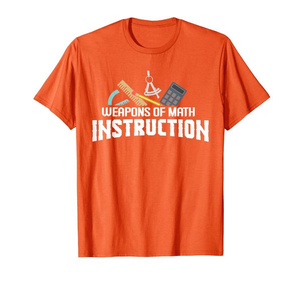 

cool weapons of math instruction school tool t-shirt gift, White;black