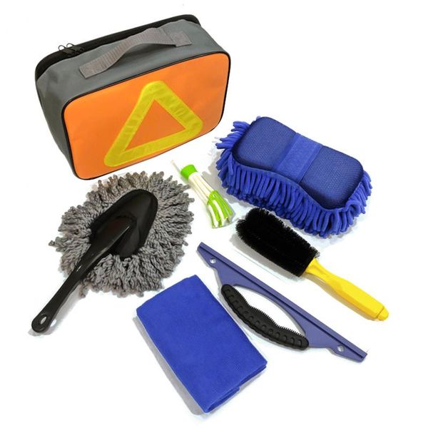 

car sponge washing tools cleaning supplies 7pcs set scraper towel m8617