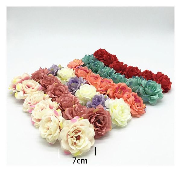 

wholesale flower headbands woman girl hair accessories bridal wedding rose flower crown flower wreath elastic headdress qylasw