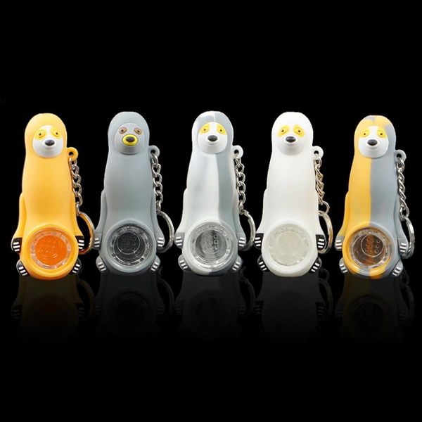 

storage bottles & jars silicone smoking pipe bear design