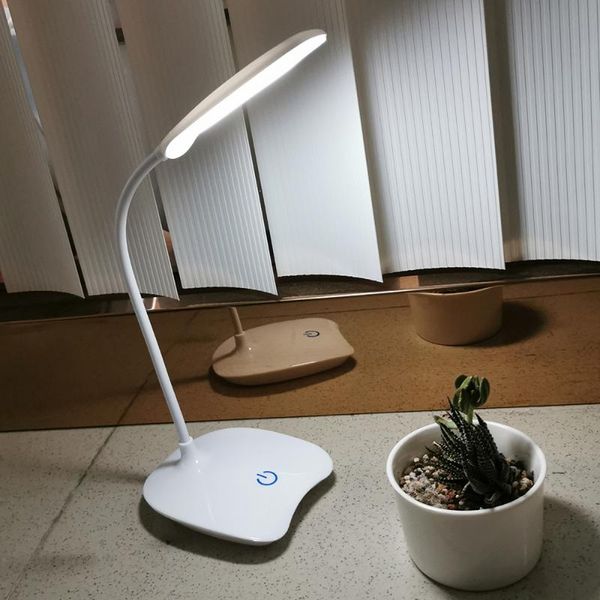 

table lamps lamp rechargeable desk study touch switch modern flexible for student reading light