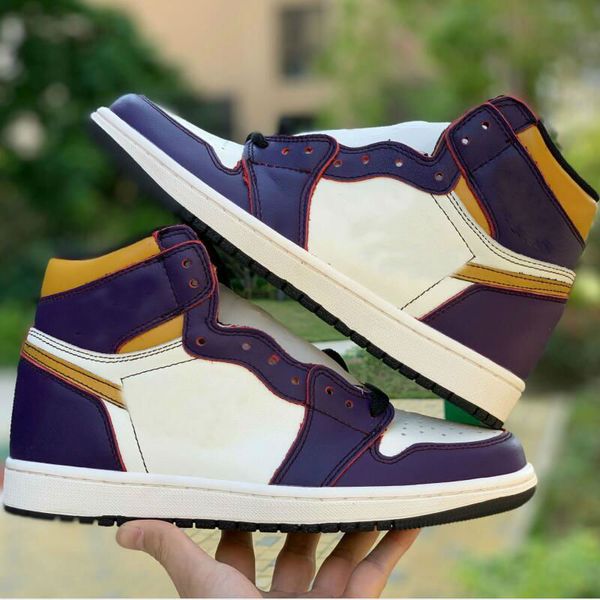 

new x 1 high 1s light bone court purple women men basketbal shoes outdoor sports sneakers trainers 36-45, White;red