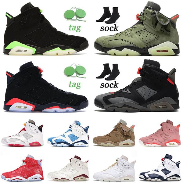 

6s jumpman basketball shoes air jordan retro electric green aleali may carmine midnight navy white cactus jack slam dunk off womens sneakers