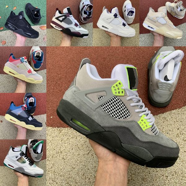 

jumpman 4 men women basketball shoes 4s union guava ice white sail university blue designer mens sneakers fire red black cat taupe haze trai