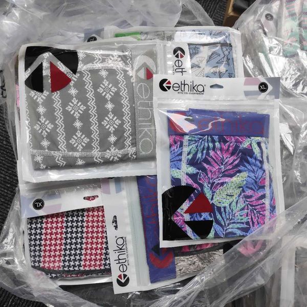 

ethika mens boxing shorts designer fashion underwear promotion beach swimming trunks sports hip hop street underwear quick drying, White;black