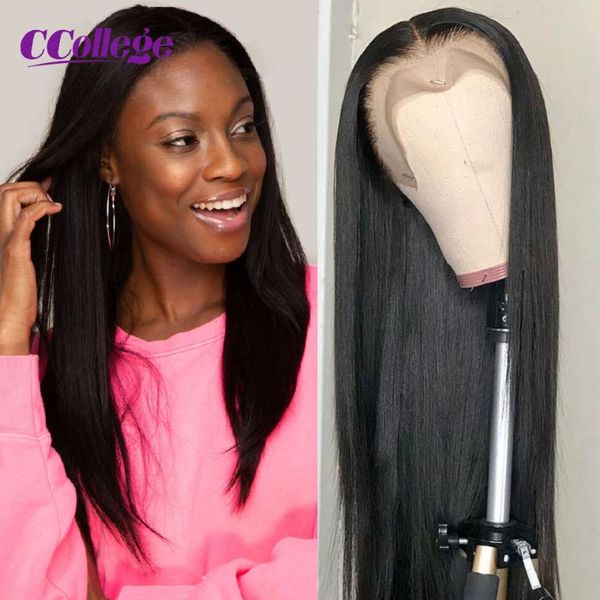 

lace wigs straight front wig human hair for women transparent 150% density peruvian remy frontal, Black;brown