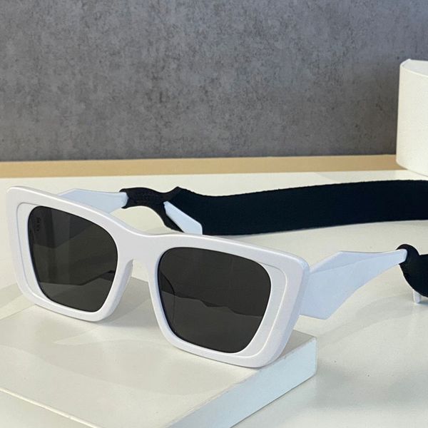 

sunglasses for mens or womens sps08wf latest fashion luxury glasses white frame casual outdoor uv protection belt box and black belt sps08y, White;black