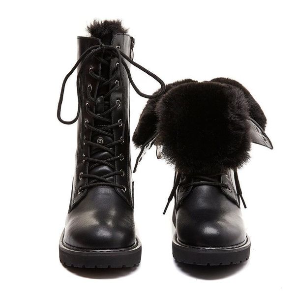 

40-41 big winter women's genuine snow boots 2021-proof dwaterproof water skin shoes for women xi0s, Black