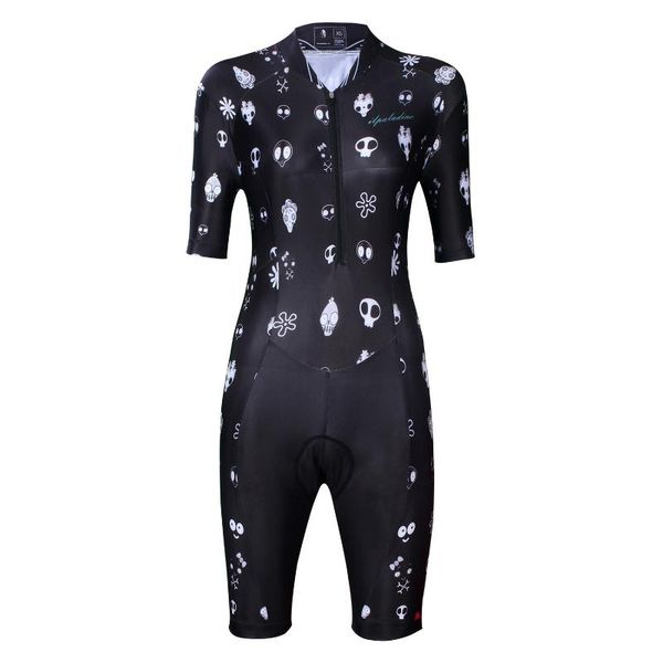 

racing sets cycling skinsuit long sleeve women's bicycle triathlon suit one piece bike dress jumpsuit roupa ciclismo wear 2021, Black;blue