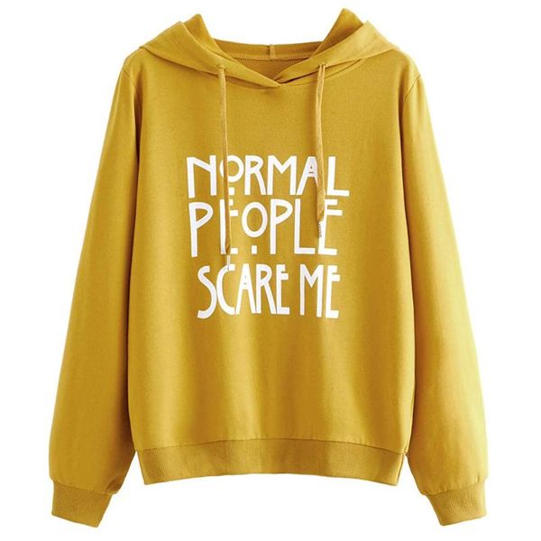 

women's hoodies & sweatshirts autumn winter hoodie letter printed streetwear 2021 harajuku long sleeved pullover casual, Black