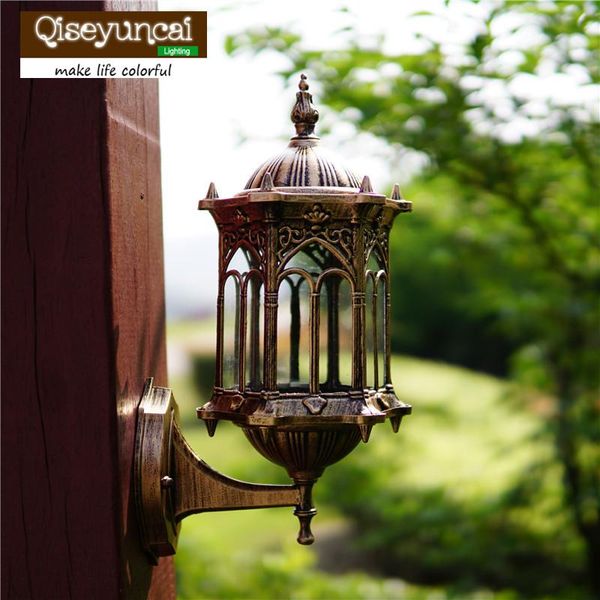

qiseyuncai european style balcony wall lamp outdoor waterproof background wall decoration outdoor aisle terrace lamp