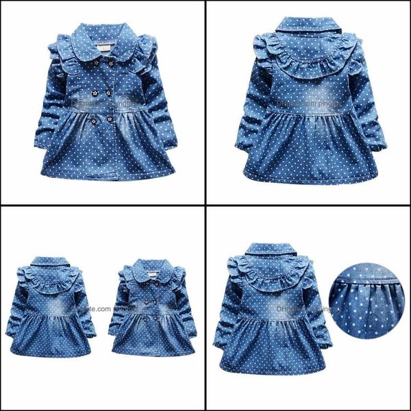 

jackets outwear baby, & maternitybaby children kids clothing denim jeans long sleeve baby girls princess flora dress drop delivery 2021 47hc, Blue;gray
