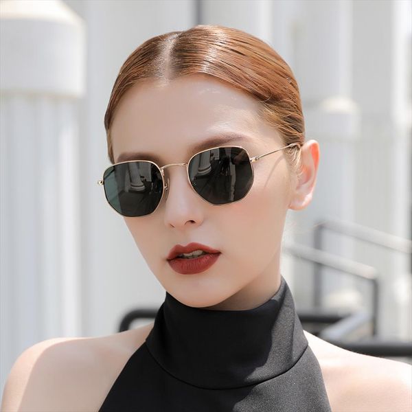 

retro fashion round sun glasses polarized coating uv400 sunglasses female eyewear for men women 3447, White;black