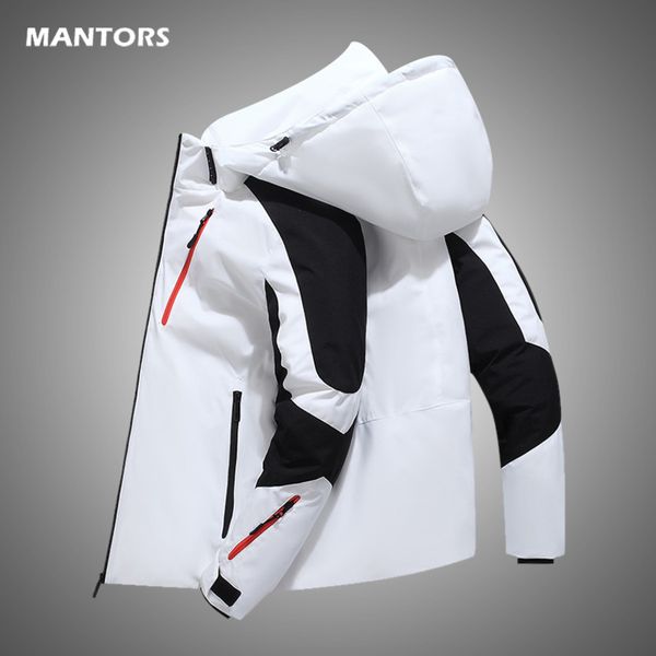 

winter assembled thickened warm et 2021 outdoor men's duck feather white suit windbreaker, Black