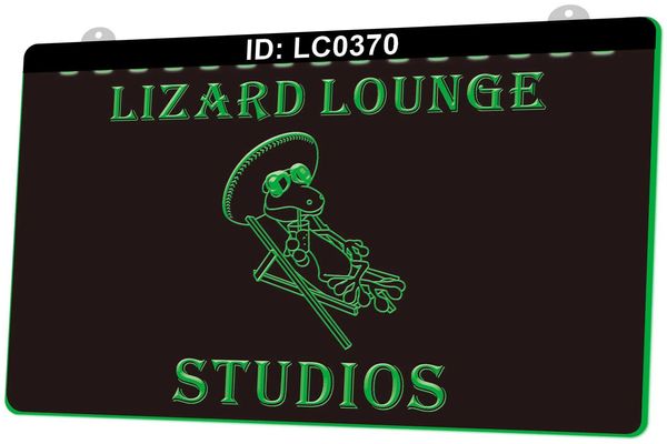 LC0370 Lizard Lounge Studios Insegna luminosa con incisione 3D