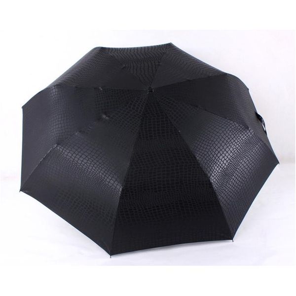 

matic umbrella three folding business umbrella with crocodile pattern umbrellas rain for men women windproof male qyllbh