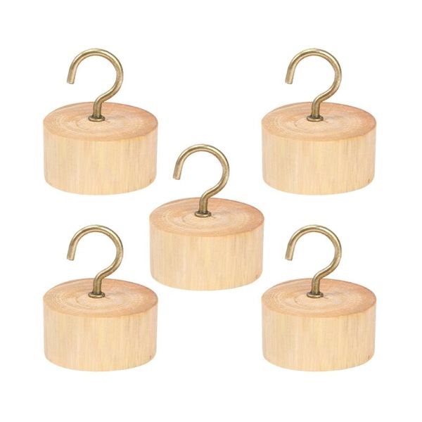 

hooks & rails 5pcs wood wall coat hook rustic mounted robe hat for hanging keys towels clothes hanger bathroom supplies