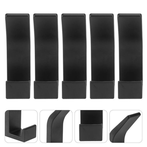

fishing hooks 5pcs creative door hook single space aluminum coat towel for bedroom home bathroom (black)