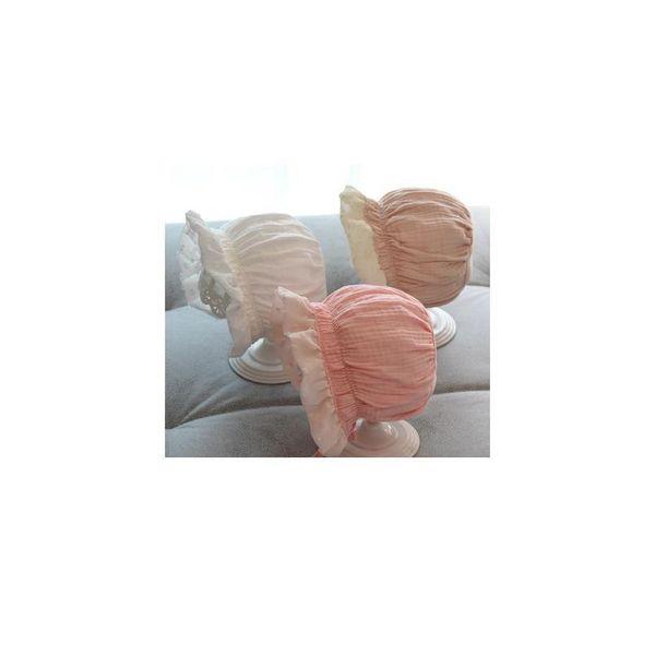 

korea's new baby hat spring and summer baby cotton princess hat baby boys girls hundred days fetal caps court qylyfi, Yellow
